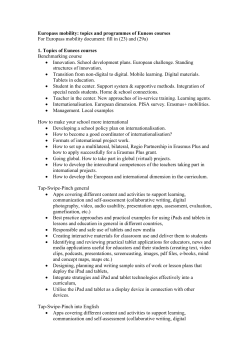 Europass mobility: topics and programmes of Euneos courses For