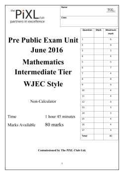 Maths Intermediate 1 QP