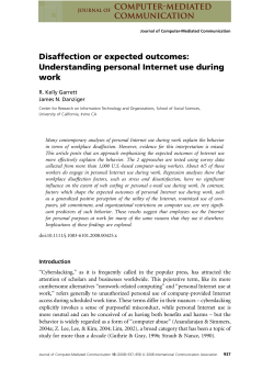 Disaffection or expected outcomes