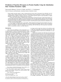 Prediction of Function Divergence in Protein