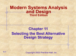 Modern Systems Analysis and Design Joey F. George Jeffrey A