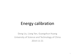 Energy calibration