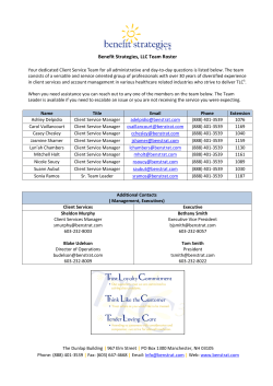Benefit Strategies, LLC Team Roster