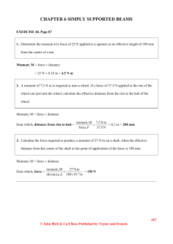 CHAPTER 6 SIMPLY SUPPORTED BEAMS
