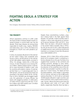 Fighting Ebola: A Strategy for Action