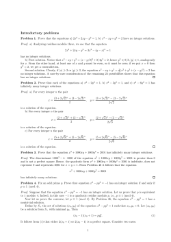 Introductory problems