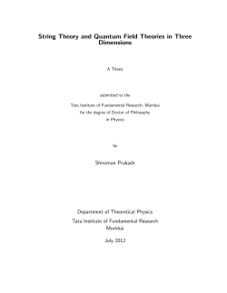 String Theory and Quantum Field Theories in Three Dimensions