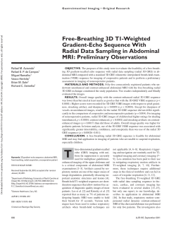 Free-Breathing 3D T1-Weighted Gradient