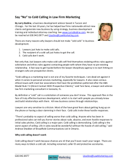 Say “No” to Cold Calling in Law Firm Marketing