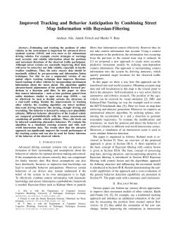 Improved Tracking and Behavior Anticipation by Combining Street