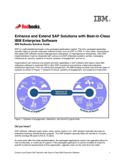 Enhance and Extend SAP Solutions with Best-in
