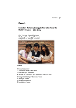 Sulwhasoo 1 Case # . Cosmetic`s Marketing Strategy to Rise to the