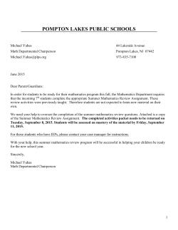3A - Pompton Lakes School District