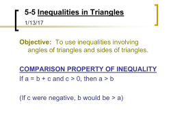 Geo 5-5 Inequalities in Triangles