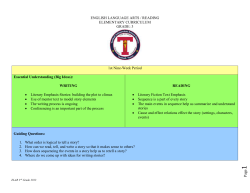 Page ENGLISH LANGUAGE ARTS / READING ELEMENTARY
