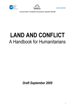 Land and Conflict - HumanitarianResponse