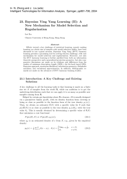 23. Bayesian Ying Yang Learning (II): A New Mechanism for Model