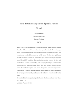 Firm Heterogeneity in the Specific Factors Model