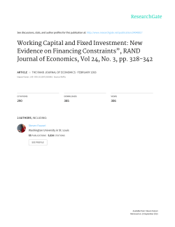 Working Capital and Fixed Investment: New Evidence on Financing