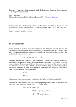 Classical and quantum probabilities are accepted to be