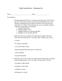 Math Content Review