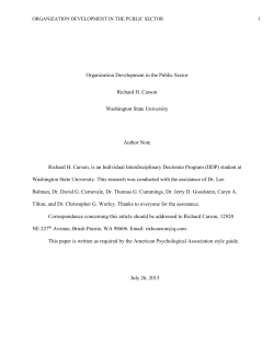 Organizational Development in the Public Sector