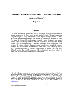 Chance of Beating the Stock Market