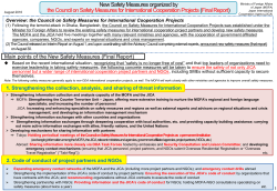 the Council on Safety Measures for International Cooperation