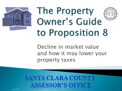 Proposition 8 - Santa Clara County Assessor`s