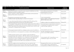 Baal Bone Colliery ‒ Response to Audit Recommendations Ref