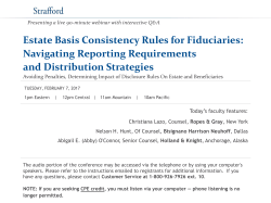 Estate Basis Consistency Rules for Fiduciaries: Navigating