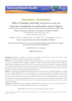 Effect of distance and delay in access to care on outcome of