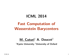 ICML 2014 Fast Computation of Wasserstein