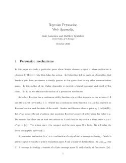 Bayesian Persuasion Web Appendix