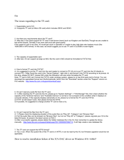 Fiio The issues regarding to the TF card. 1. Supportable card of X3 A