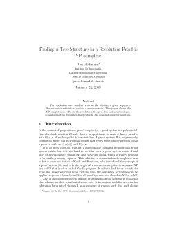 Finding a Tree Structure in a Resolution Proof is NP