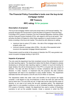 HMT - Financial Policy Committee tools over the buy-to-let