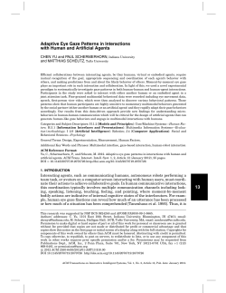 Adaptive eye gaze patterns in interactions with human and artificial