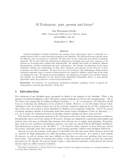 AI Evaluation: past, present and future