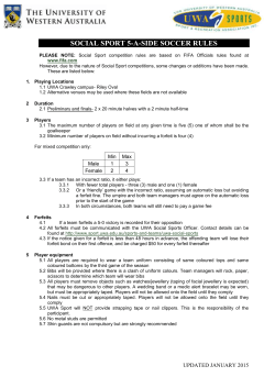 social sport 5-a-side soccer rules