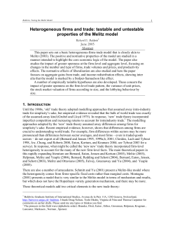 Heterogeneous firms and trade: testable and untestable properties