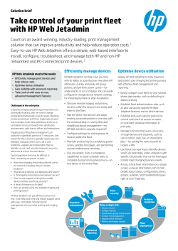 Take control of your print fleet with HP Web Jetadmin