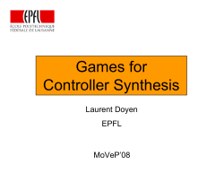 Games for Controller Synthesis