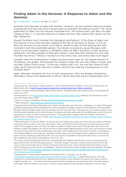 A Response to Adam and the Genome