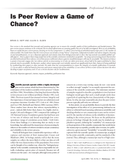 Is Peer Review a Game of Chance?