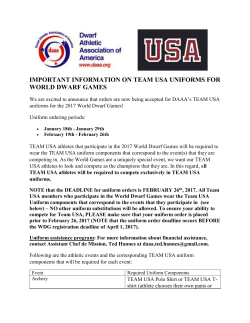 important information on team usa uniforms for world dwarf games