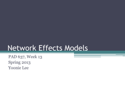 Network Effects Models
