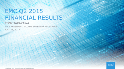 EMC Q2 2015 FINANCIAL RESULTS