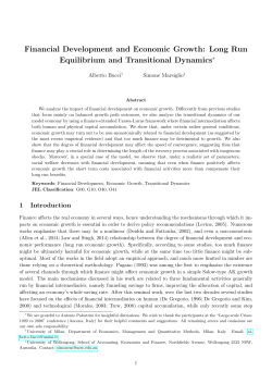 Financial Development and Economic Growth: Long Run