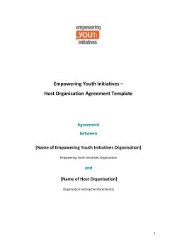 DOCX file of Host Organisation Agreement
